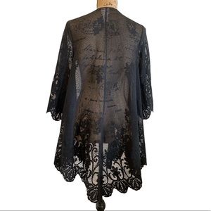 NWOT Daytrip Black Mesh Kimono